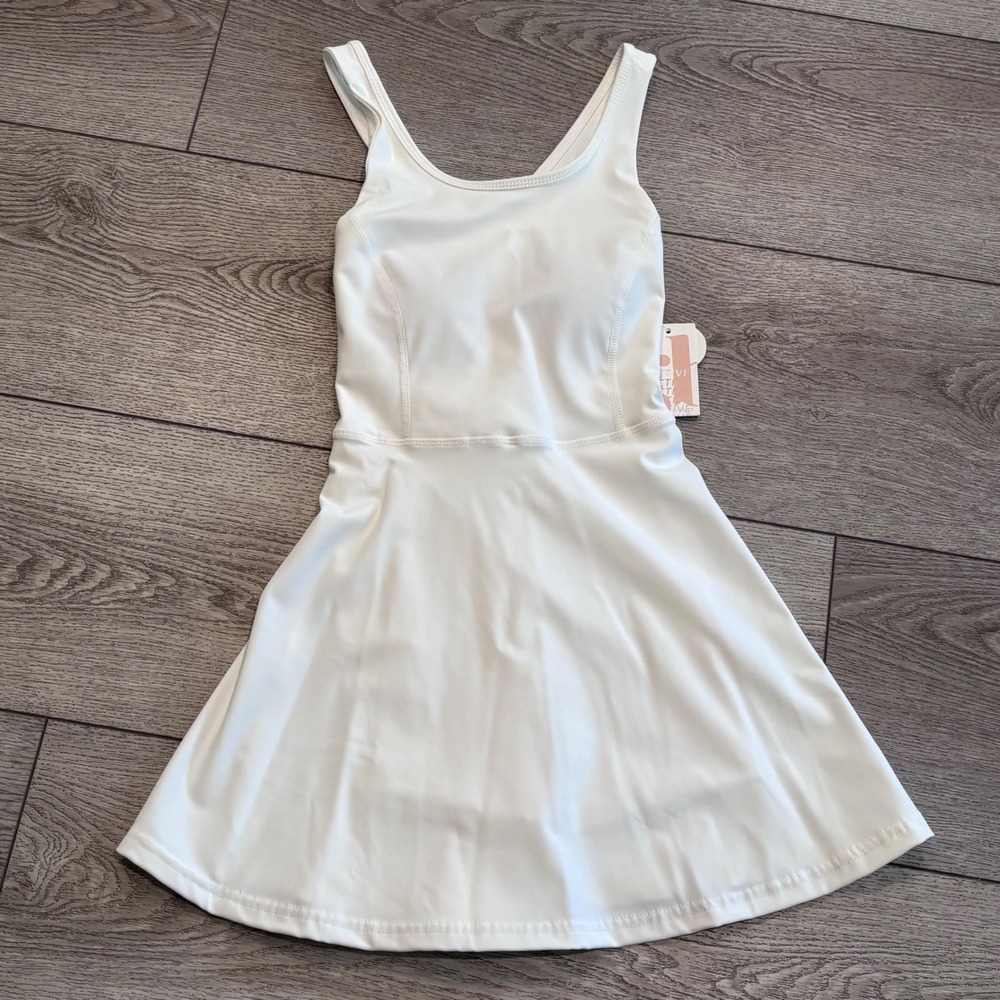 GB Girls Athletic Dress Girls Large White Built-in Shorts Active Tennis Athletic